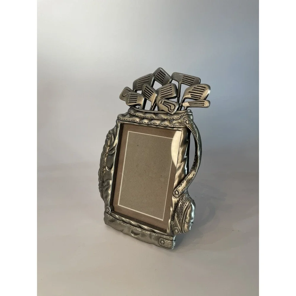 Golf Clubs In Bag Metal Picture Frame By Huann Dean 3 x 5 inch Photo
